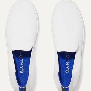 Rothy’s slip on shoes womens white knit the original sneakers size 8